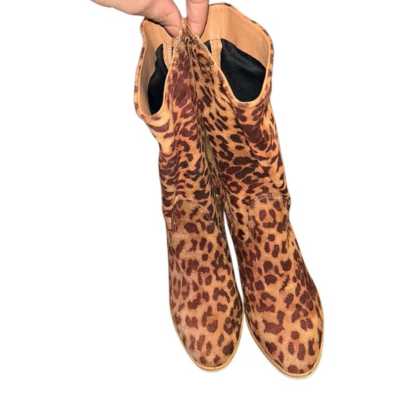 Leopard Print Hey Girl by Corkys Ankle Cowgirl Boots - Size 7 NWOB - Picture 11 of 12